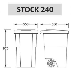 Контейнер для мусора 240 литров